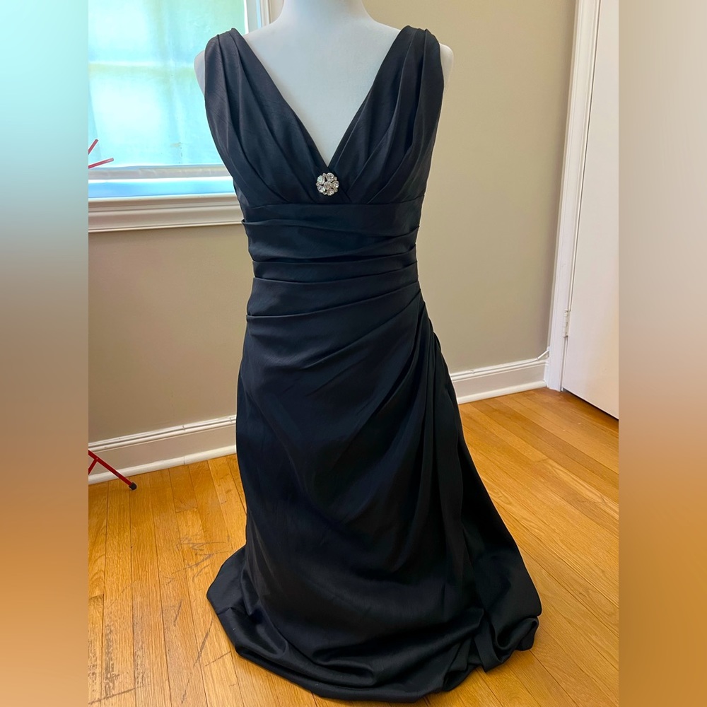 Black prom, bridesmaid, or evening gown